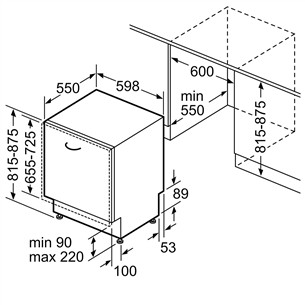 Bosch, Series 4, InfoLight, 14 komplekti - Iebūvējama trauku mazgājamā mašīna