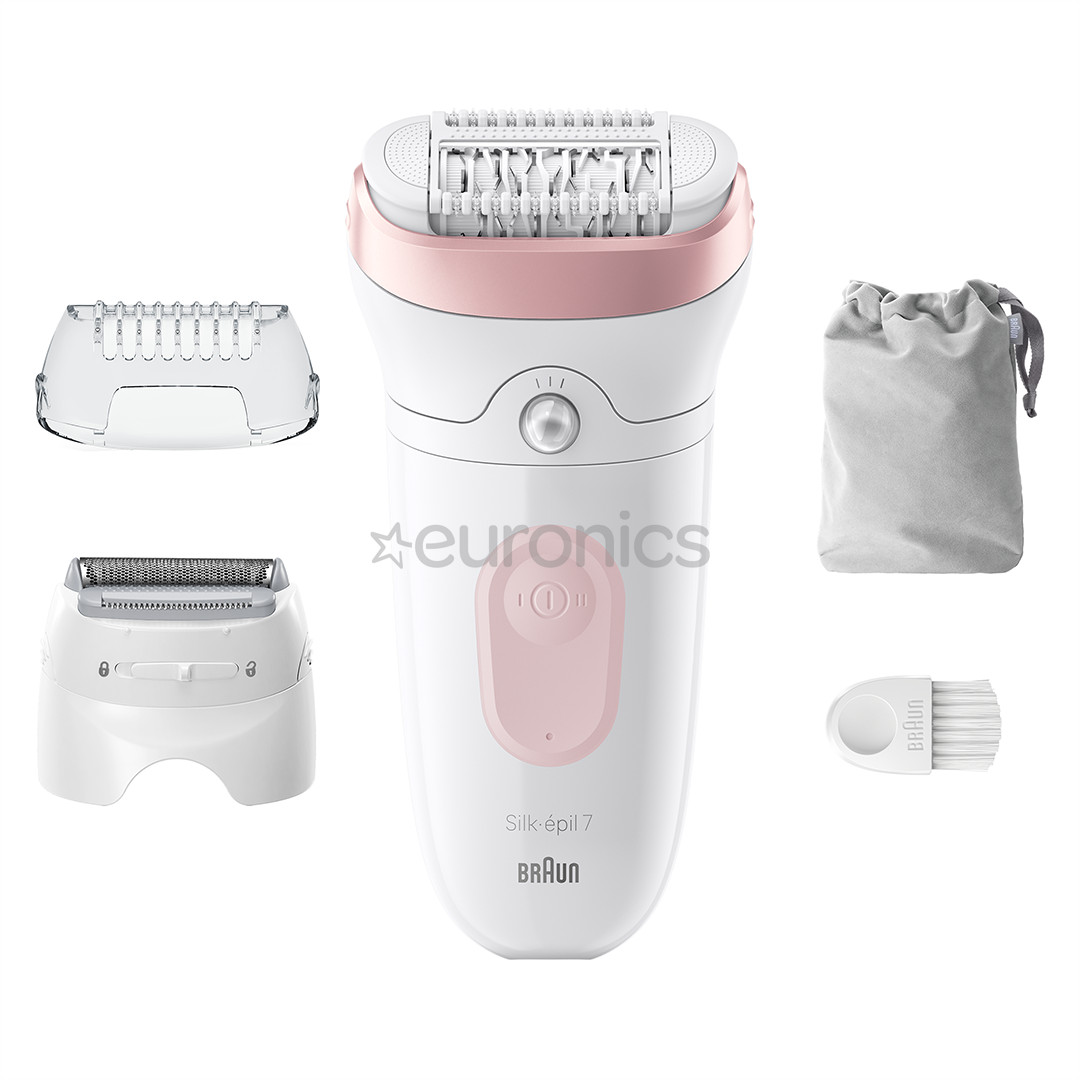 Braun Silk epil 7, balta/rozā - Epilators