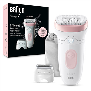 Braun Silk epil 7, balta/rozā - Epilators
