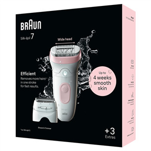 Braun Silk epil 7, balta/rozā - Epilators