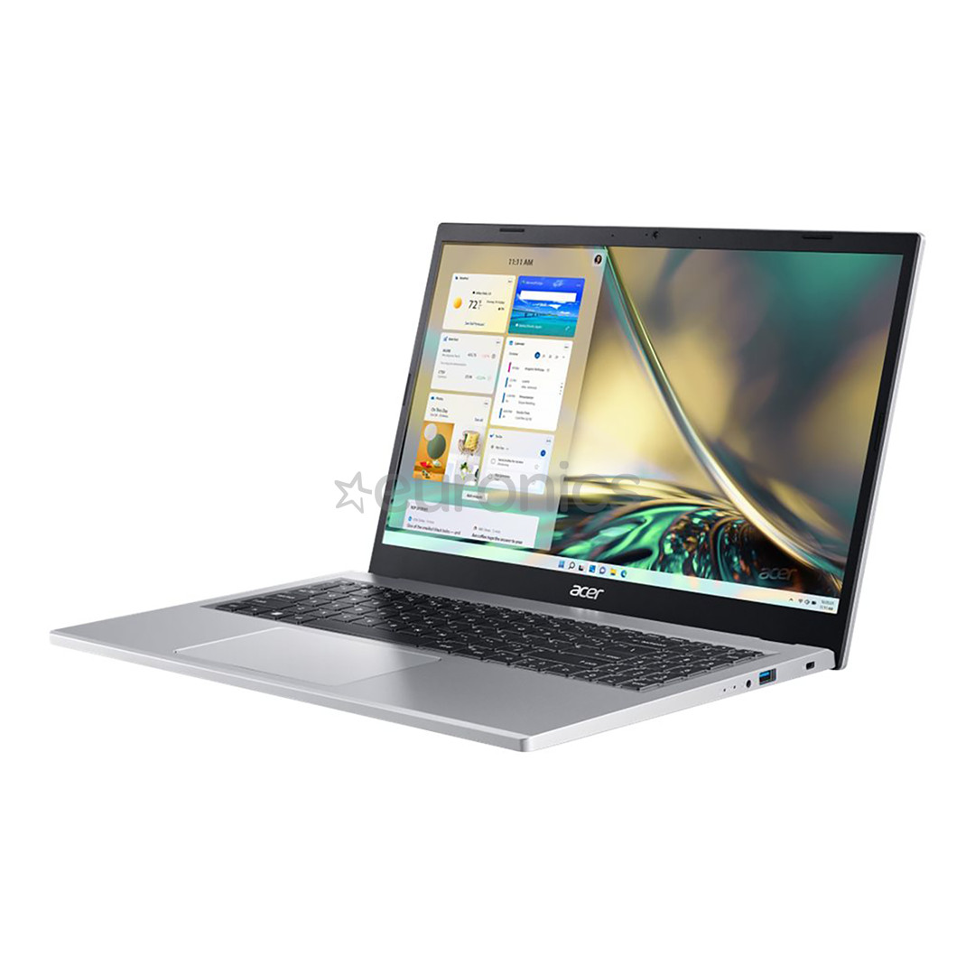 Acer Aspire 3 15 A315-24P, 15.6'', FHD, Ryzen 3, 8 GB, 256 GB, SWE, sudraba - Portatīvais dators