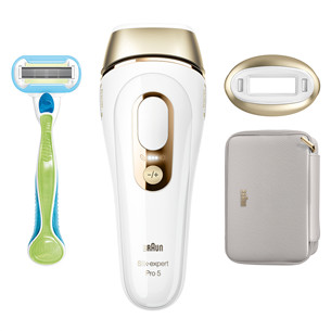 Braun Silk-expert Pro 5, balta/zelta - Fotoepilators PL5052