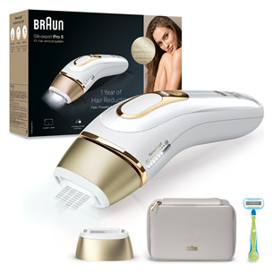 Braun Silk-expert Pro 5, balta/zelta - Fotoepilators