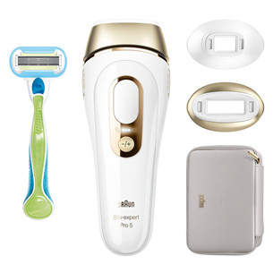 Braun Silk-expert Pro 5, balta/zelta - Fotoepilators PL5152