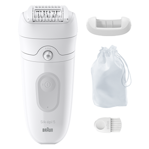 Braun Silk epil 5, сухое и влажное использование, белый - Эпилятор SE5011