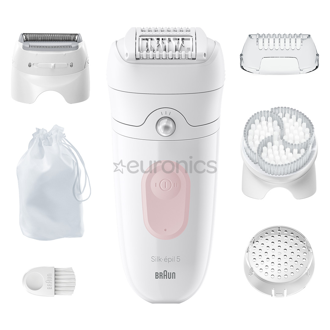 Braun Silk epil 5, сухое и влажное использование, белый - Эпилятор