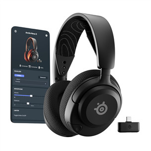 Steelseries Arctis Nova 5 Wireless, melna - Bezvadu austiņas ar mikrofonu