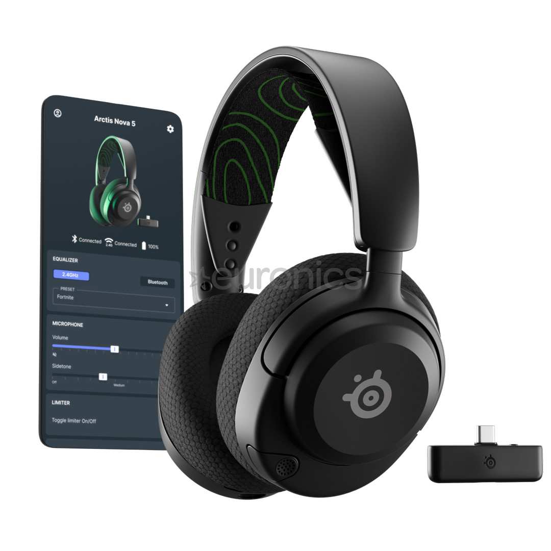 Steelseries Arctis Nova 5X Wireless, black - Wireless headset