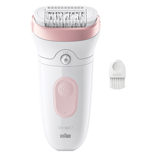 Braun Silk epil 7, Wet & Dry, balta/rozā - Epilators SE7000