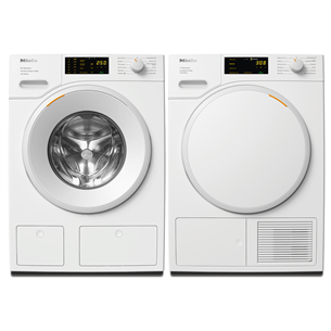 Miele, 125 Edition, 8 kg + 8 kg - Veļas mazgājamā mašīna + veļas žāvētājs WSB683WCS+TSC663WP