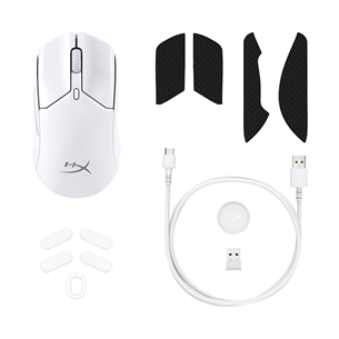 HyperX Pulsefire Haste 2 Mini, balta - Bezvadu datorpele