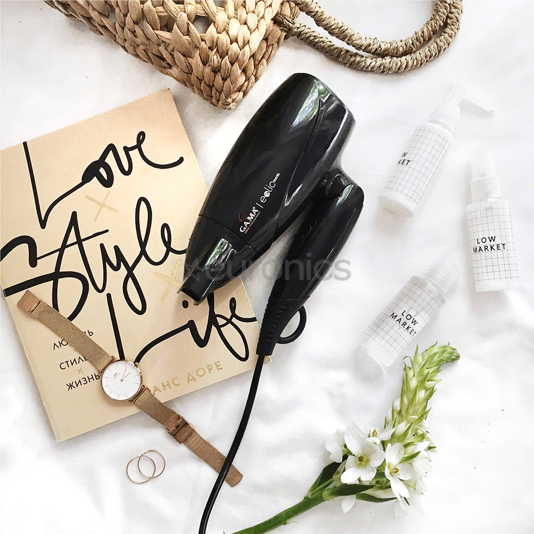 GA.MA Eolic Travel, 1600 Вт, черный - Фен