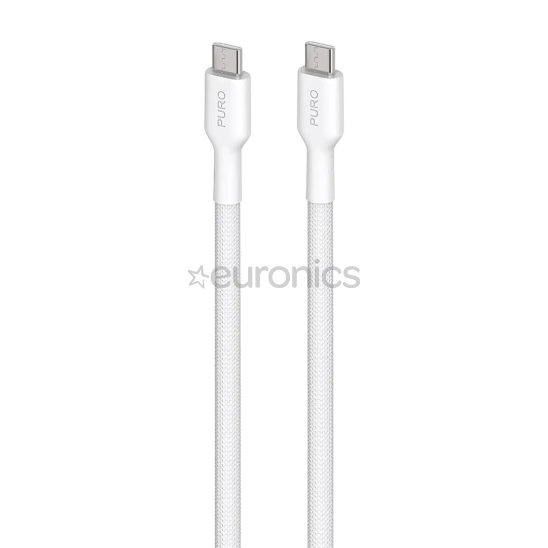 Puro Fabrik 2.0, USB-C, 240 W, 2 m, balta - Vads