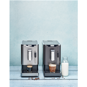 Stollar the Slim Café, nerūsējošā tērauda/melna - Kafijas automāts