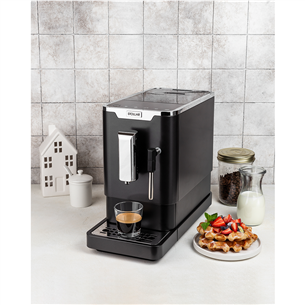 Stollar The Slim Café SEM800, melna/nerūsējošā tērauda - Kafijas automāts