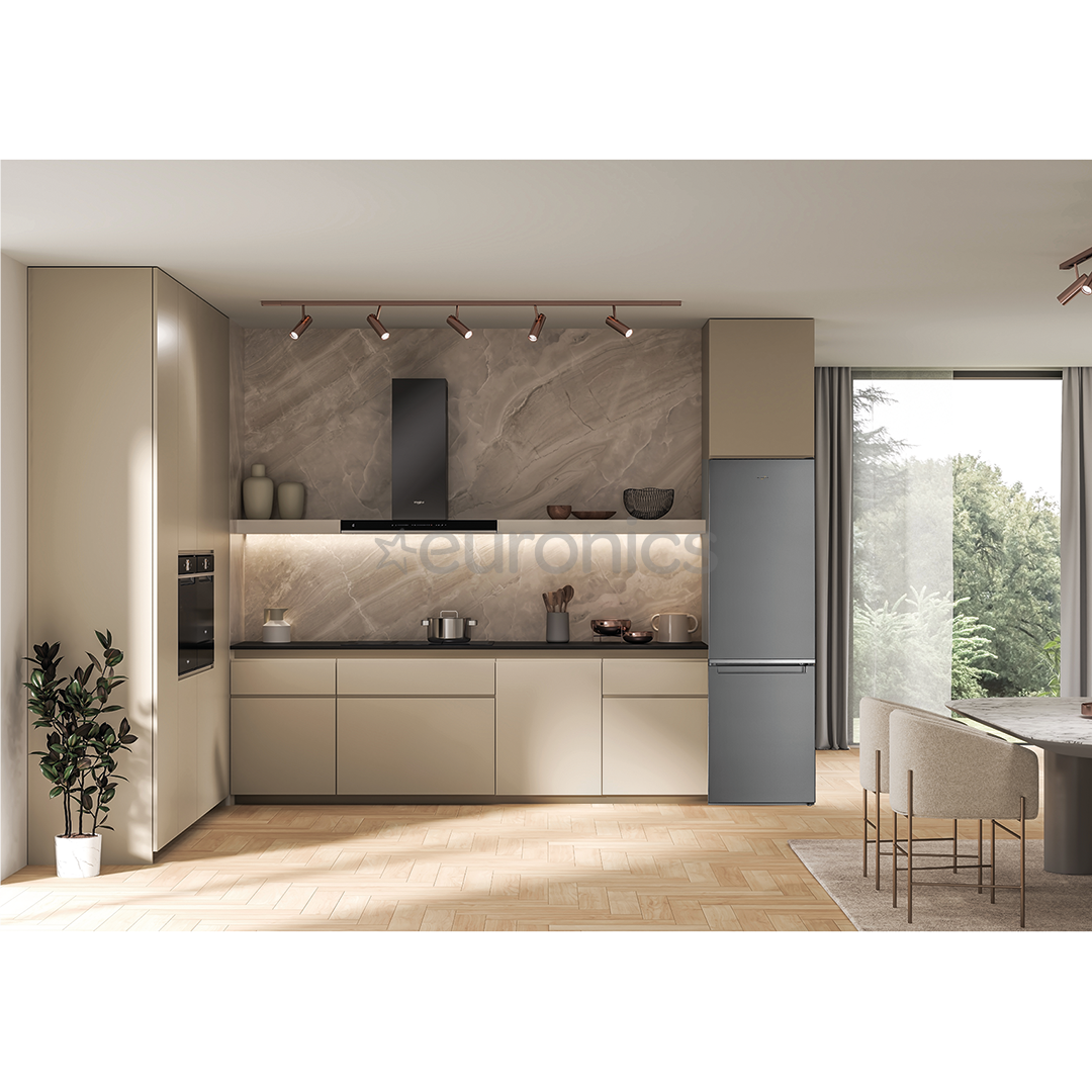 Whirlpool, NoFrost, 355 L, height 202 cm, inox - Refrigerator