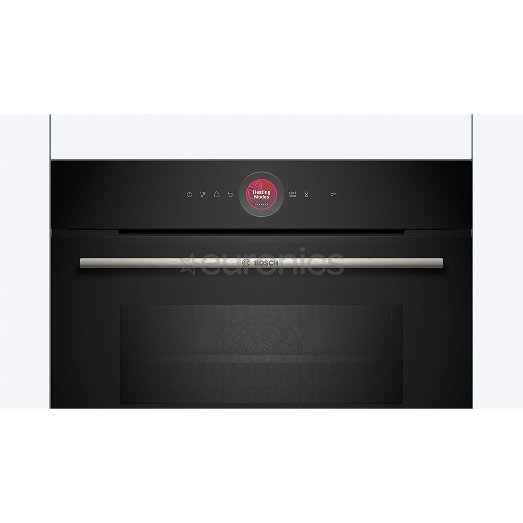 Bosch, Series 8, 45 L, black - Built-in compact oven