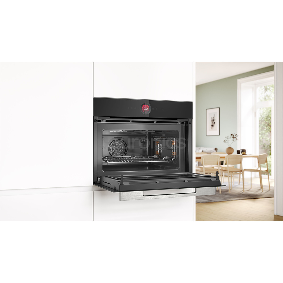Bosch, Series 8, 45 L, black - Built-in compact oven