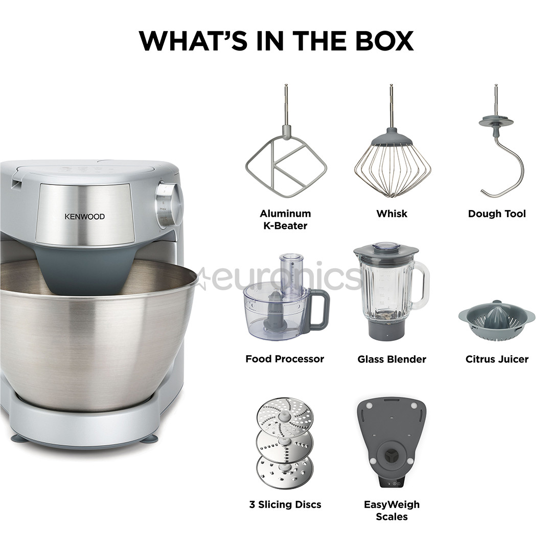 Kenwood Prospero+, 1000 W, sudraba - Virtuves kombains