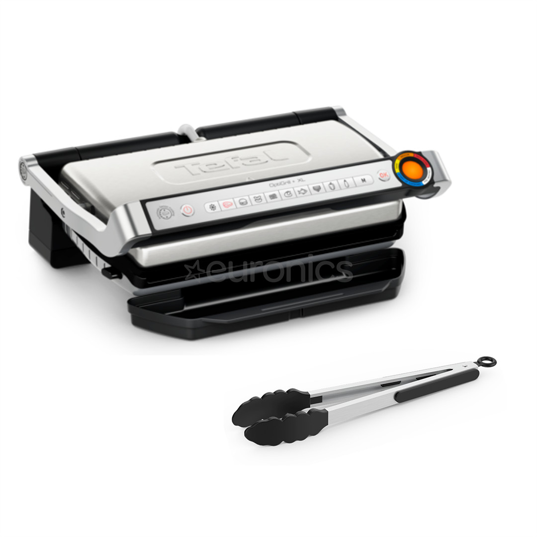 Tefal OptiGrill+ XL, 2000 Вт, нерж. сталь - Электрический гриль