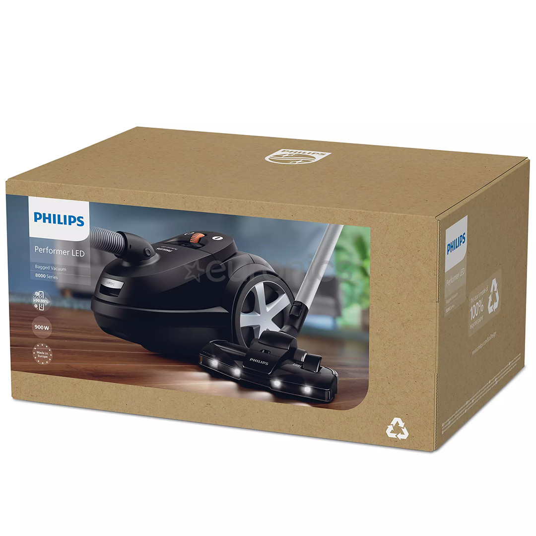 Philips Performer LED 8000 Series, 900 W, black - Vacuum cleaner