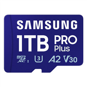 Samsung PRO Plus MicroSDXC, + adapteris, 1 TB, zila - Atmiņas karte