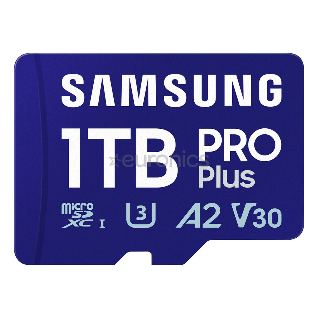 Samsung PRO Plus MicroSDXC, + adapteris, 1 TB, zila - Atmiņas karte
