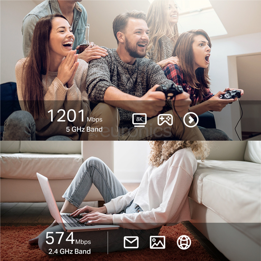 TP-Link Archer TX20U Plus, AX1800, WiFi 6, melna - Wi-Fi adapteris