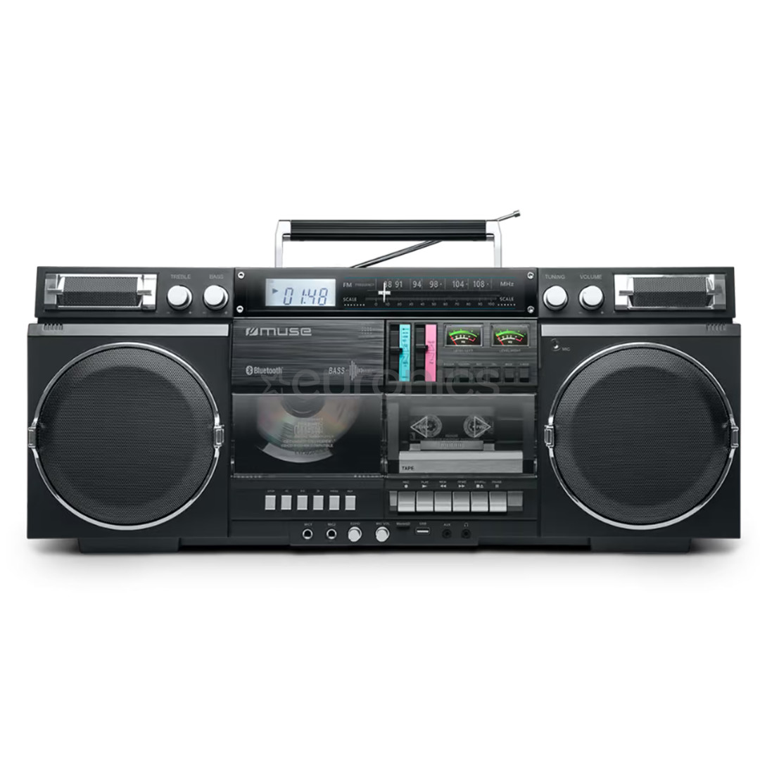 Muse M-380 Ghetto Blaster, melna - Magnetola