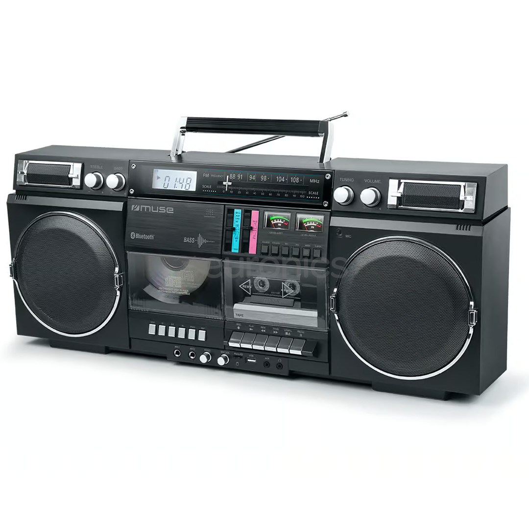 Muse M-380 Ghetto Blaster, melna - Magnetola