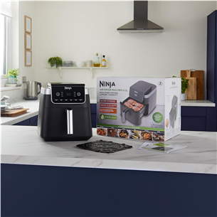 Ninja MAX PRO, 6.2 L, 2000 W, melna - Karstā gaisa friteris