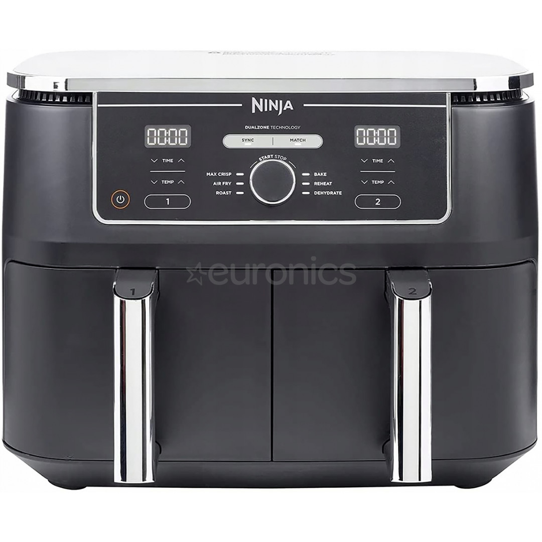 Ninja Foodi MAX Dual Zone, 9.5 L, 2470 W, melna - Karstā gaisa friteris