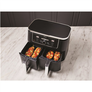 Ninja Foodi MAX Dual Zone, 9.5 L, 2470 W, melna - Karstā gaisa friteris