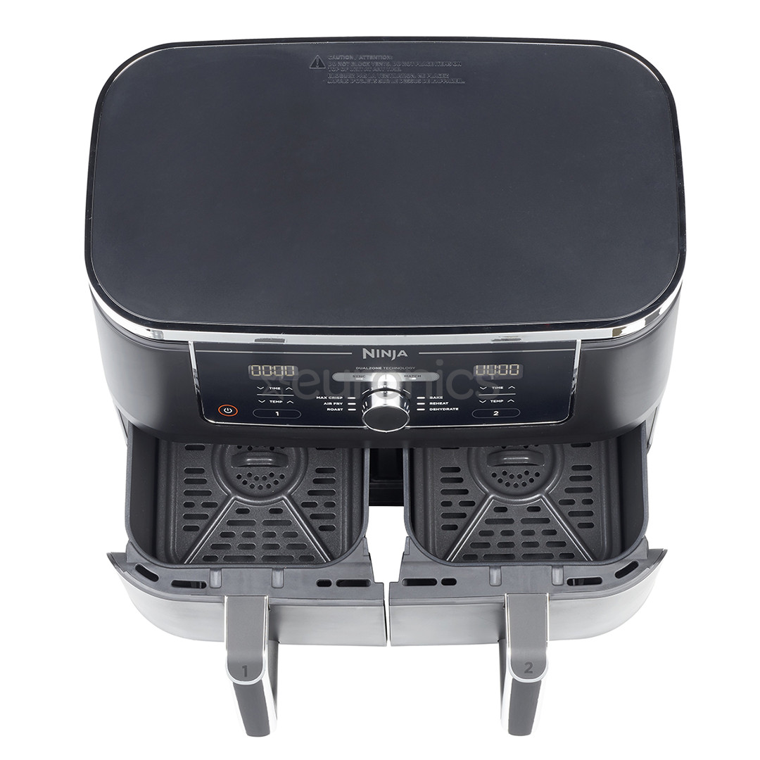 Ninja Foodi MAX Dual Zone, 9.5 L, 2470 W, melna - Karstā gaisa friteris