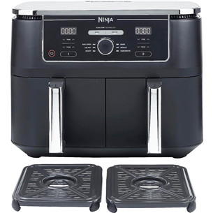 Ninja Foodi MAX Dual Zone, 9.5 L, 2470 W, melna - Karstā gaisa friteris