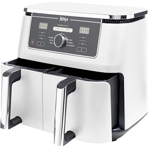 Ninja Foodi MAX Dual Zone, 9.5 L, 2470 W, balta - Karstā gaisa friteris