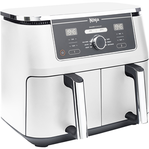 Ninja Foodi MAX Dual Zone, 9.5 L, 2470 W, balta - Karstā gaisa friteris