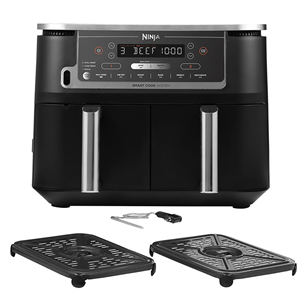 Ninja Foodi MAX Dual Zone, с термощупом, 9,5 л, 2470 Вт, черный - Аэрогриль AF451EU