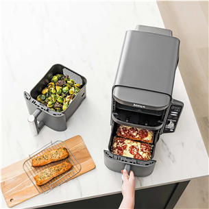 Ninja Double Stack XL, 9.5 L, 2470 W, pelēka - Karstā gaisa friteris