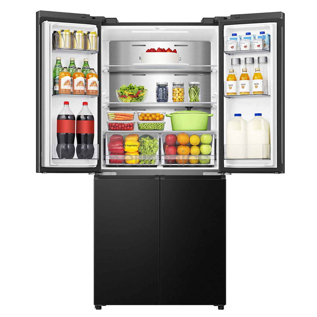 Hisense, Cross Door, No Frost, 483 L, augstums 179 cm, melna - SBS Ledusskapis