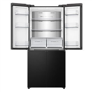 Hisense, Cross Door, No Frost, 483 L, augstums 179 cm, melna - SBS Ledusskapis
