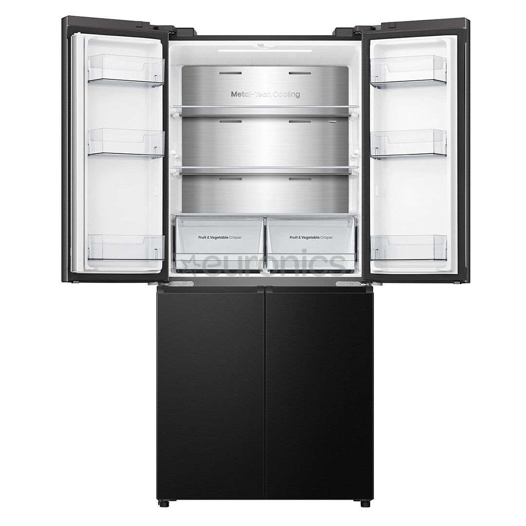 Hisense, Cross Door, No Frost, 483 L, augstums 179 cm, melna - SBS Ledusskapis