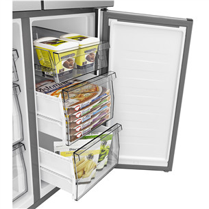 Hisense, Cross Door, No Frost, 483 L, augstums 179 cm, melna - SBS Ledusskapis