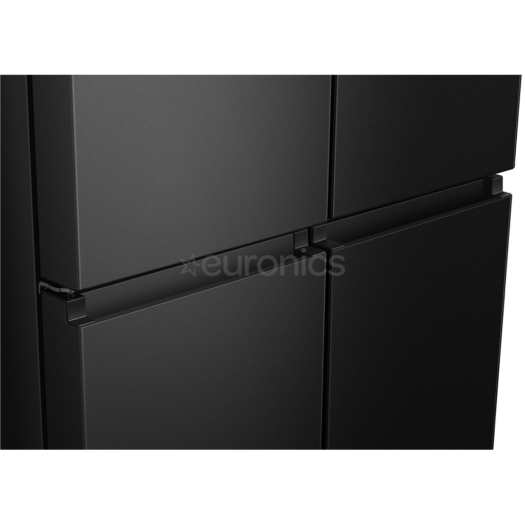 Hisense, Cross Door, No Frost, 483 L, augstums 179 cm, melna - SBS Ledusskapis