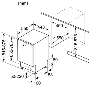 Bosch, Series 4, 10 комплектов посуды - Интегрируемая посудомоечная машина