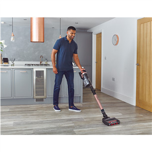 Shark Stratos Anti Hair Wrap Plus, tumši pelēka/rozā zelta - Bezvadu putekļu sūcējs