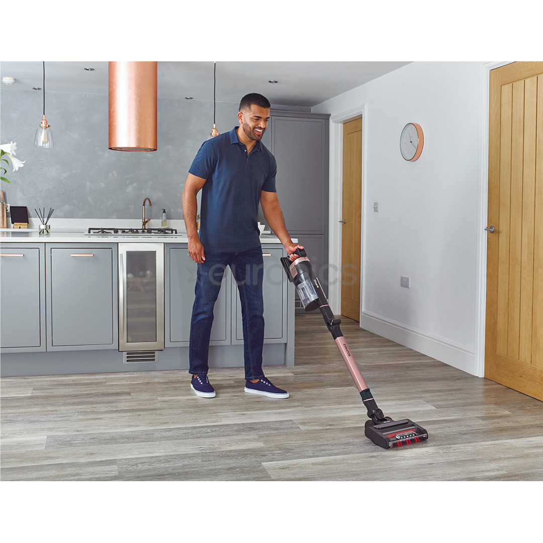 Shark Stratos Anti Hair Wrap Plus, tumši pelēka/rozā zelta - Bezvadu putekļu sūcējs