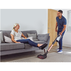 Shark Stratos Anti Hair Wrap Plus, tumši pelēka/rozā zelta - Bezvadu putekļu sūcējs