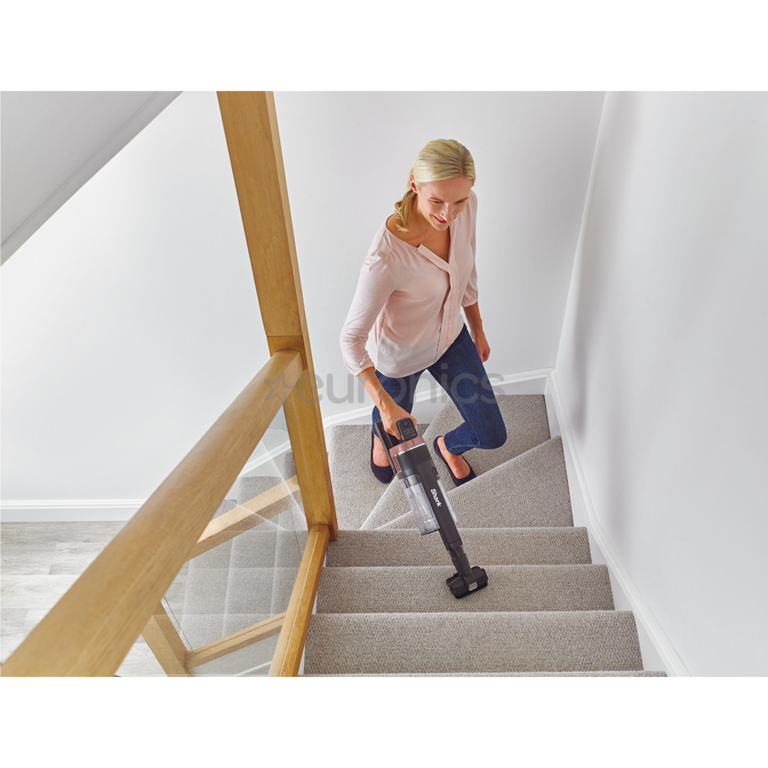 Shark Stratos Anti Hair Wrap Plus, tumši pelēka/rozā zelta - Bezvadu putekļu sūcējs