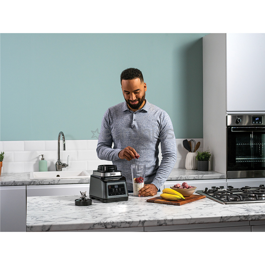 Ninja 2-in-1, Auto IQ, 1200 Вт, серебристый/черный - Блендер